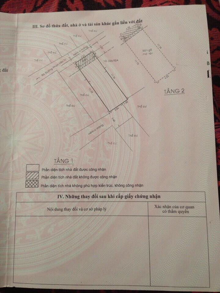 Bán nhà Phan Văn Trị phường 11 quận Bình Thạnh 4.4x13m nở hậu 4.5m 2.62 tỷ