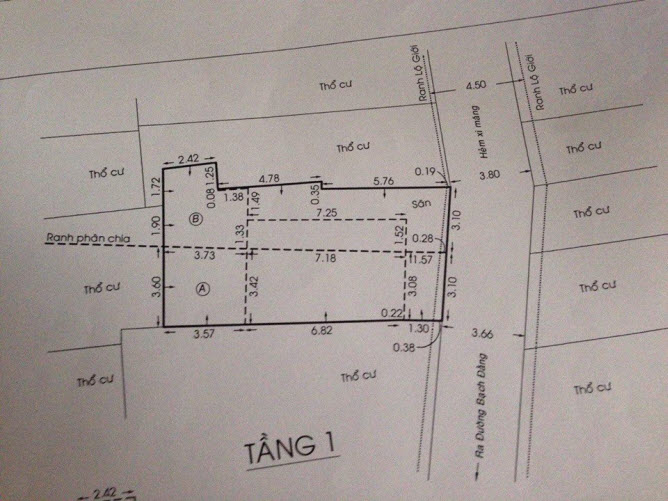 Bán nhà cấp 4 hẻm 4m đường Phan Chu Trinh, P24, Bình Thạnh, dt 6,2x13, n/h 7,2m