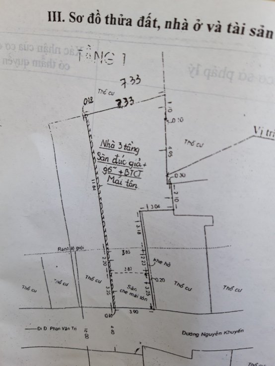 Bán nhà mặt tiền Nguyễn Khuyến P12 Bình Thạnh 4x19m giá 10.8 tỷ