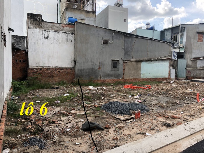 Lô đất số mặt tiền 101 đường 27 phường 6, Gò Vấp chợ An Nhơn, Dt 3.7x14, nở đều 4m = 54m2