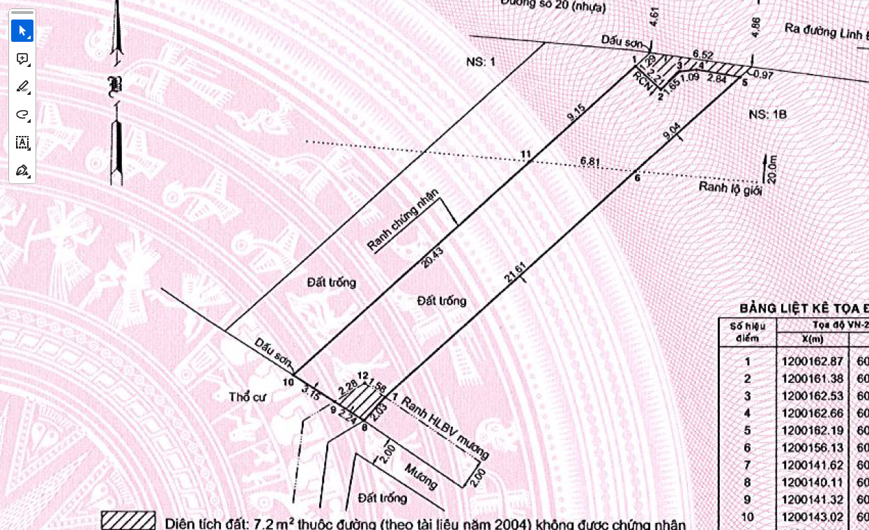 ban dat duong 20, Linh Dong, Thu Duc