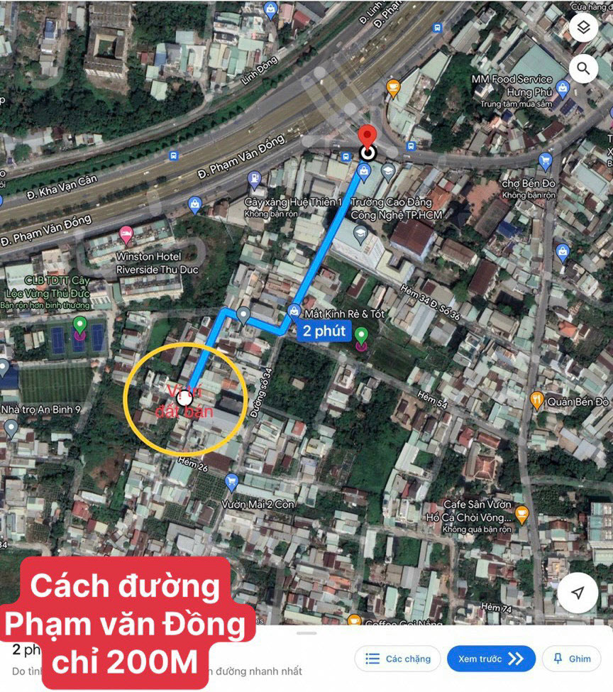 ban dat Thu Duc hem xe hoi