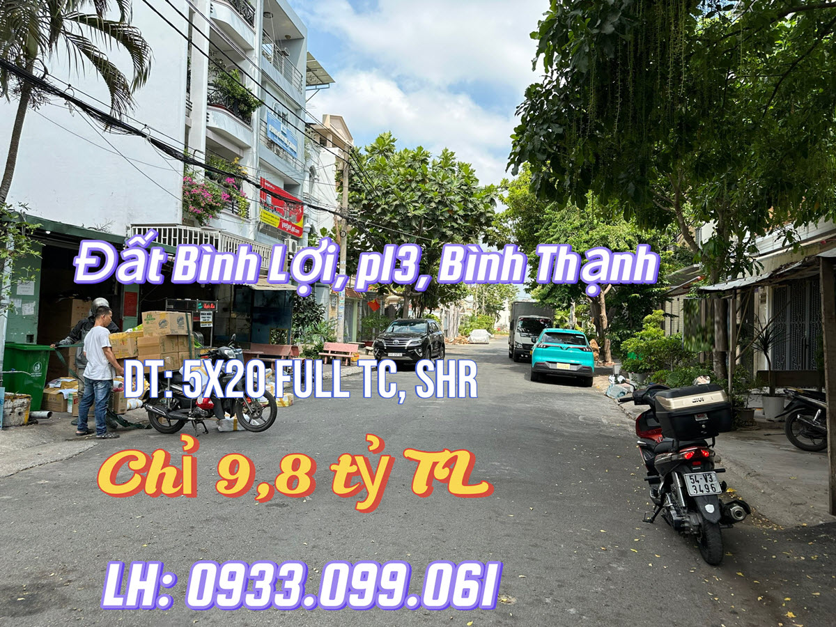 bán đất KDC Bình Lợi, quận Bình Thạnh
