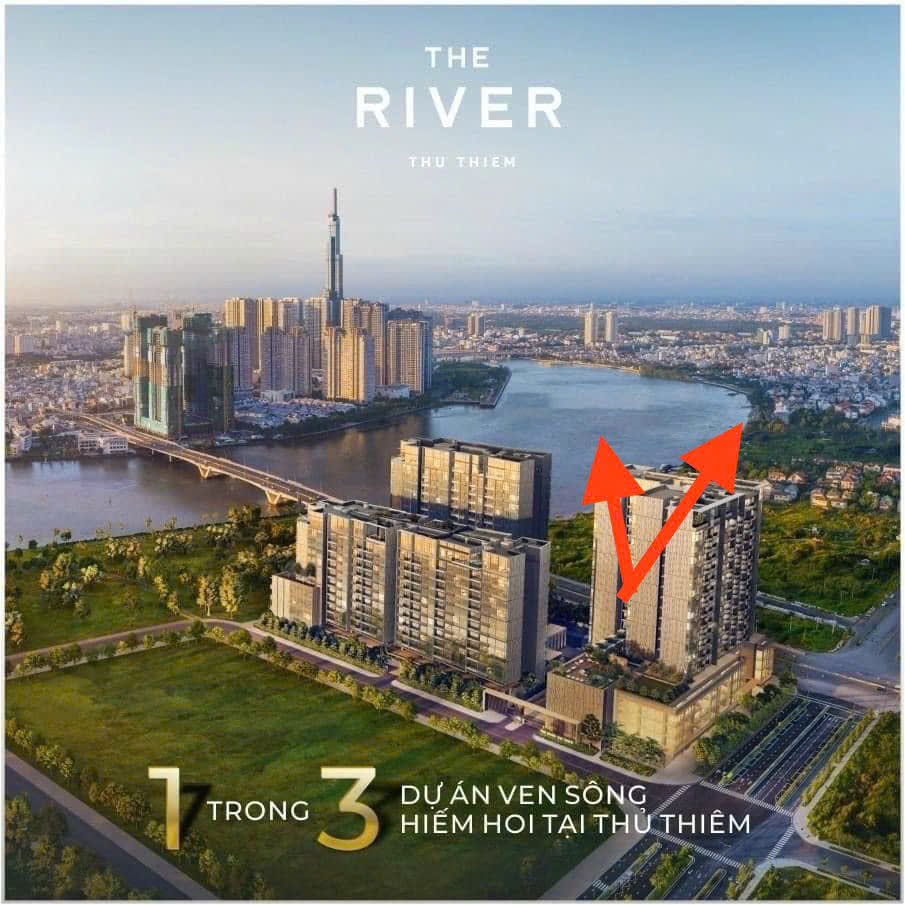 Cho thuê căn hộ The River Thủ Thiêm 3PN view sông nội thất cao cấp